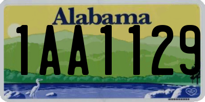 AL license plate 1AA1129