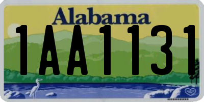 AL license plate 1AA1131