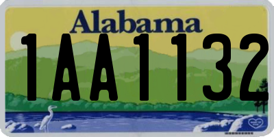 AL license plate 1AA1132