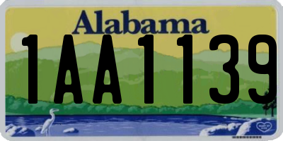 AL license plate 1AA1139