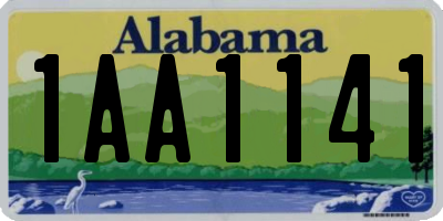 AL license plate 1AA1141