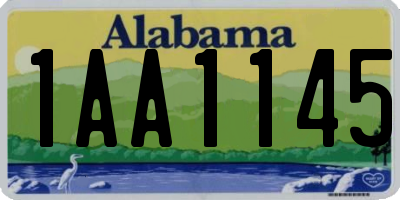 AL license plate 1AA1145