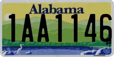 AL license plate 1AA1146