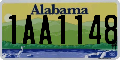 AL license plate 1AA1148