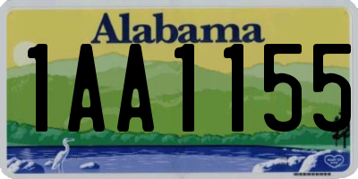 AL license plate 1AA1155