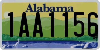 AL license plate 1AA1156