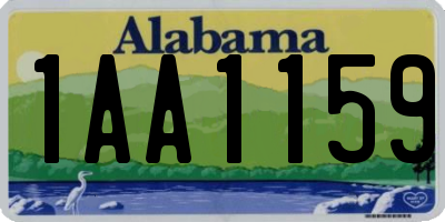 AL license plate 1AA1159