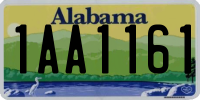 AL license plate 1AA1161