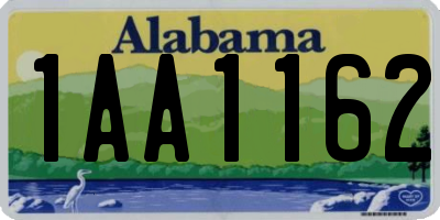 AL license plate 1AA1162