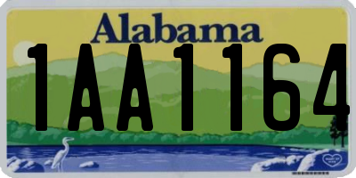 AL license plate 1AA1164