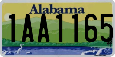 AL license plate 1AA1165