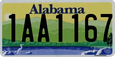 AL license plate 1AA1167