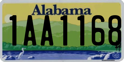 AL license plate 1AA1168