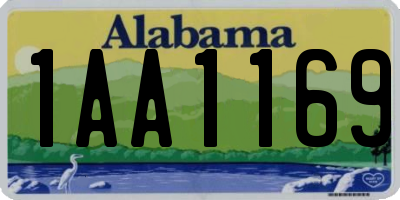 AL license plate 1AA1169