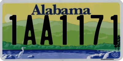 AL license plate 1AA1171