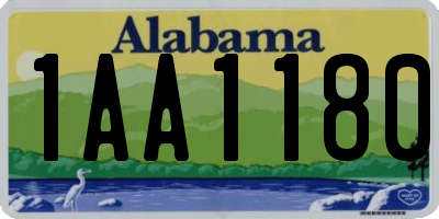 AL license plate 1AA1180