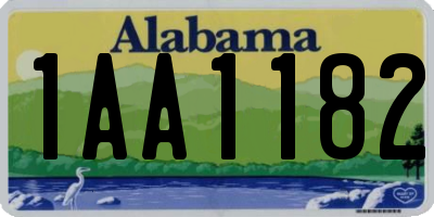 AL license plate 1AA1182