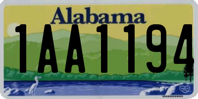 AL license plate 1AA1194
