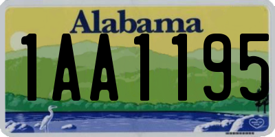 AL license plate 1AA1195