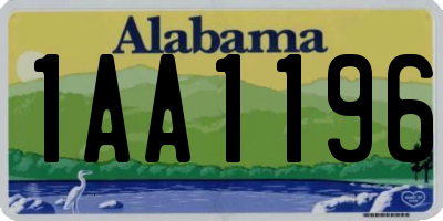 AL license plate 1AA1196