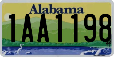 AL license plate 1AA1198