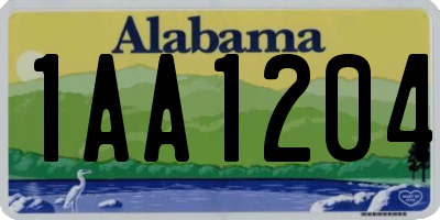 AL license plate 1AA1204