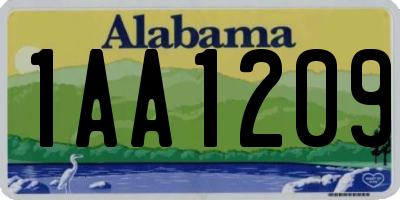 AL license plate 1AA1209