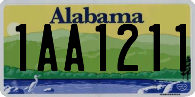 AL license plate 1AA1211