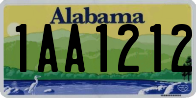 AL license plate 1AA1212