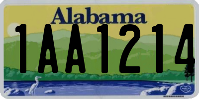 AL license plate 1AA1214