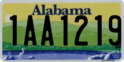 AL license plate 1AA1219