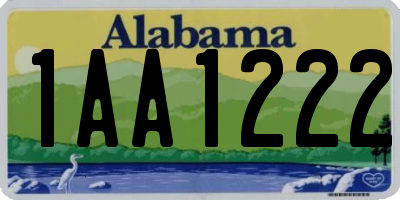 AL license plate 1AA1222