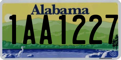 AL license plate 1AA1227