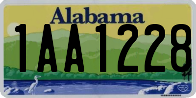 AL license plate 1AA1228