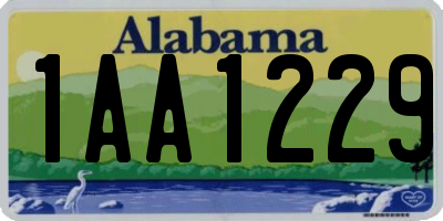 AL license plate 1AA1229