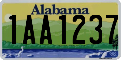 AL license plate 1AA1237