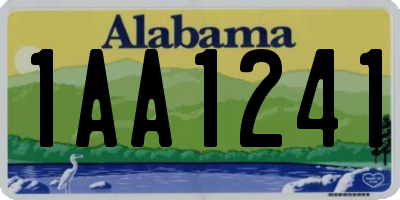 AL license plate 1AA1241