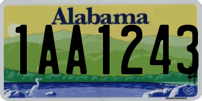 AL license plate 1AA1243