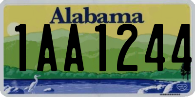 AL license plate 1AA1244