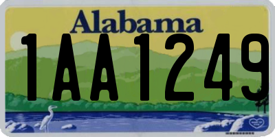 AL license plate 1AA1249