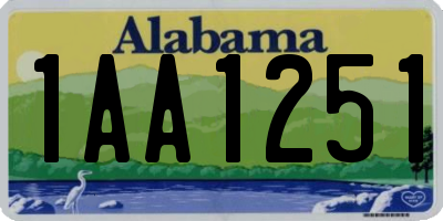 AL license plate 1AA1251