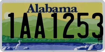 AL license plate 1AA1253