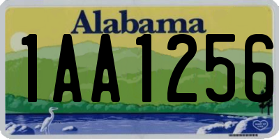 AL license plate 1AA1256