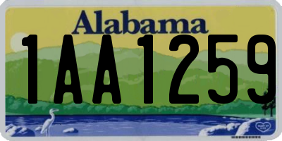 AL license plate 1AA1259
