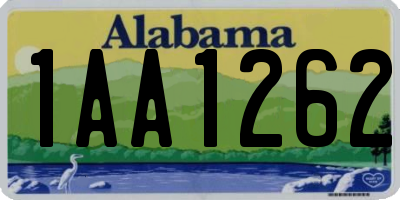 AL license plate 1AA1262