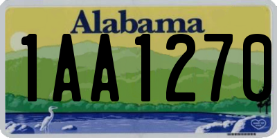 AL license plate 1AA1270