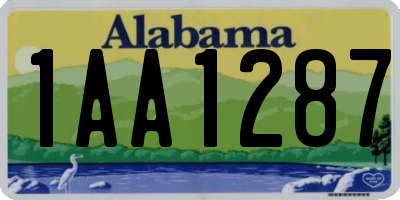 AL license plate 1AA1287