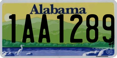 AL license plate 1AA1289