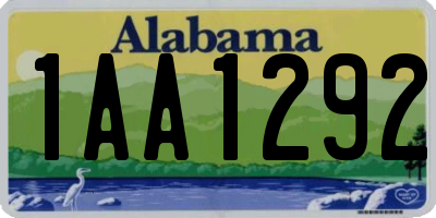 AL license plate 1AA1292