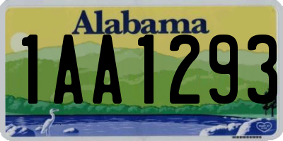 AL license plate 1AA1293